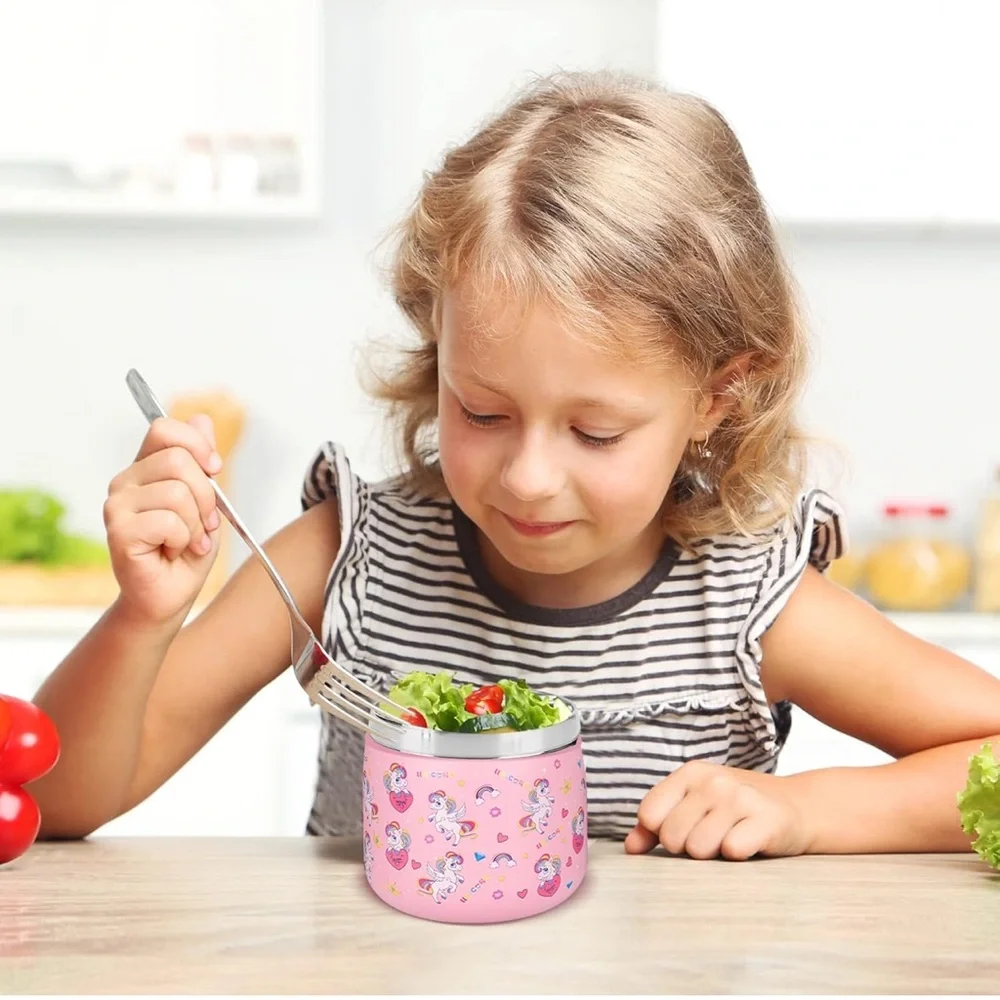Charcy 17oz Kids Stainless Steel Insulated Food Jar, Set for 8h Hot and 6h Cold